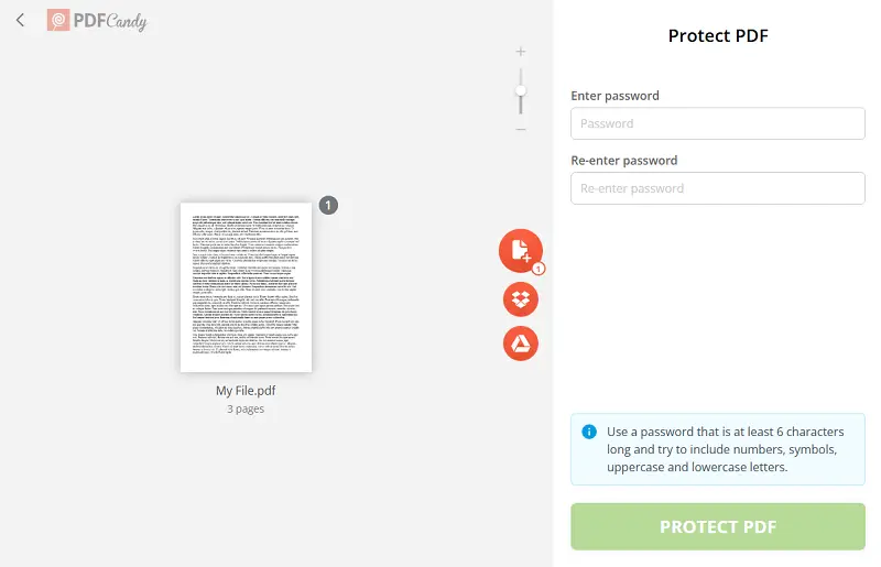View of How to Password Protect a PDF Online & Free in 2026 - PDF Candy